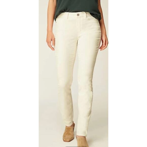 J Jill Authentic Fit Pull On Corduroy Jeans Womens Size XL Porcelain White New - Picture 1 of 11
